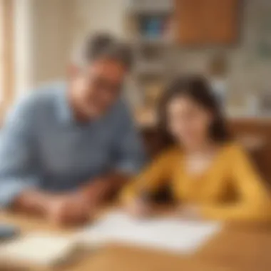 Parent Expressing Gratitude A parent writing a heartfelt note to a teacher