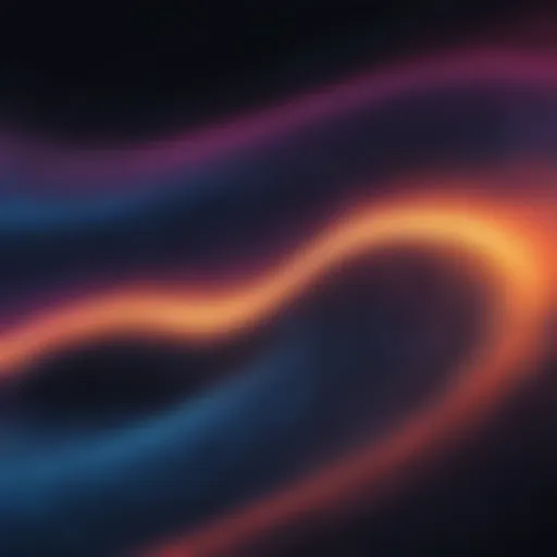 Abstract visualization of music waves