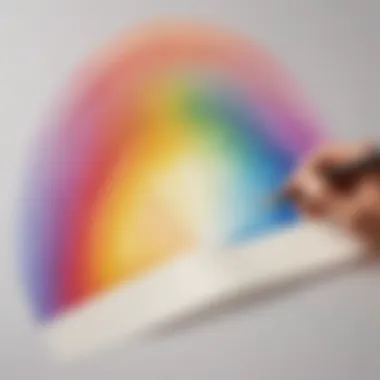 Exploring the Spectrum of Colors Colorful light spectrum on paper