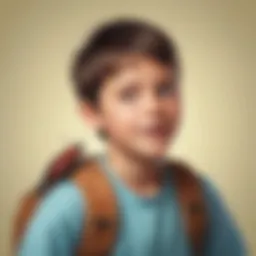 Child with a fake bug on their shoulder