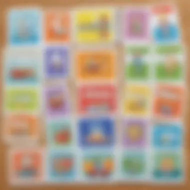 Vibrant CVC Word Flashcards Colorful flashcards displaying CVC words for kindergarten children