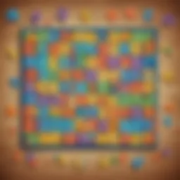 Illustration of colorful CVC word puzzle