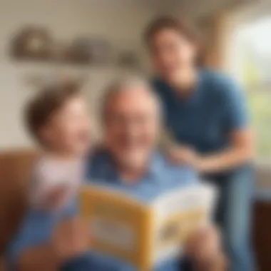Spreading Joy Through Dad Jokes Imaginative illustration of dad humor spreading joy