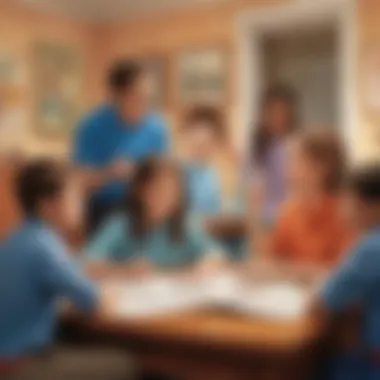 Group of children brainstorming debate ideas
