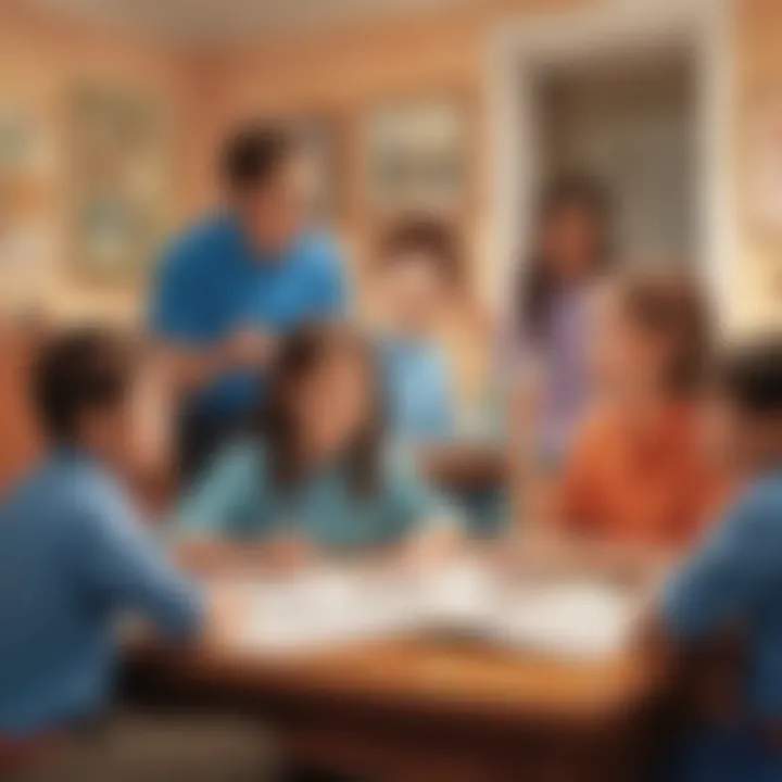 Group of children brainstorming debate ideas
