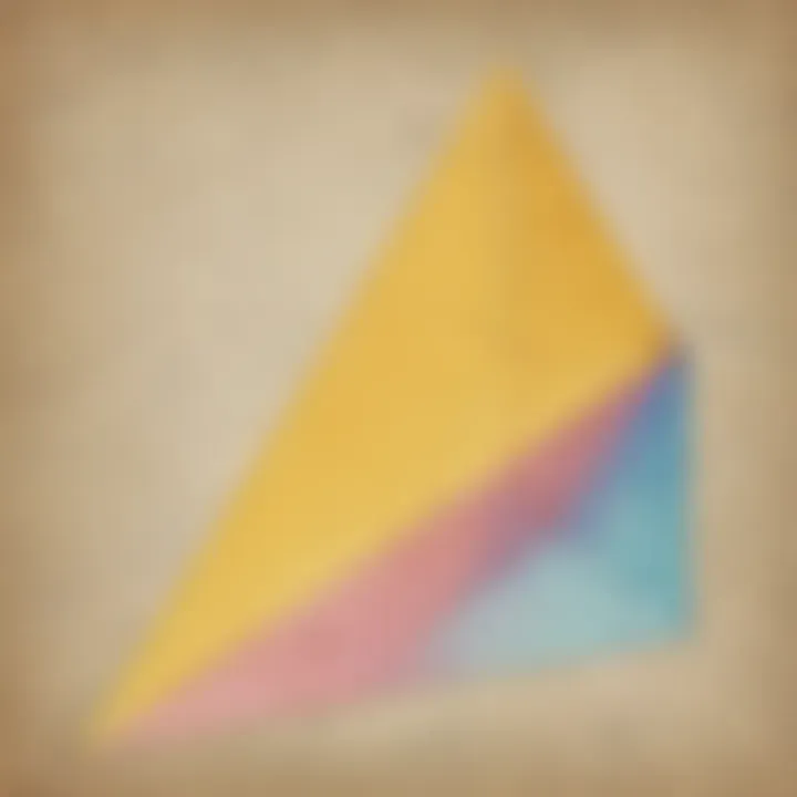 Geometric construction showing methods to find triangle side lengths