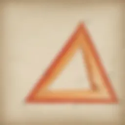 Visual representation of a triangle with labeled sides