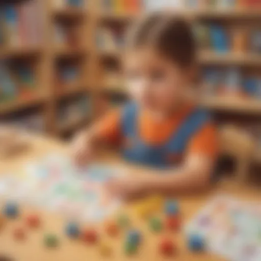 Child Engaged in Counting Objects