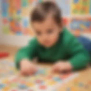 Preschooler Engaged in Pattern Recognition