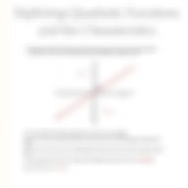 Exploring Quadratic Functions and Their Characteristics Quadratic function graph illustrating vertex and roots