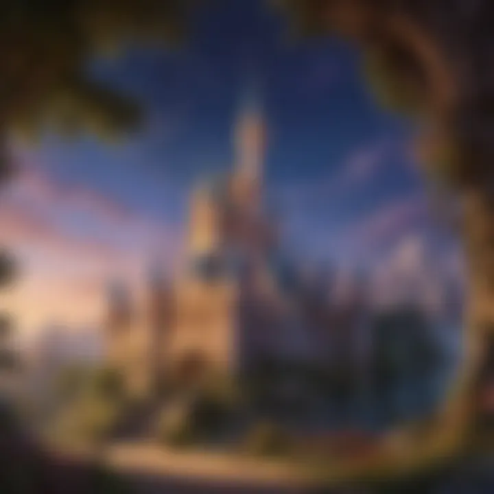 Enchanted Castle in a Magical Disney Movie Scene