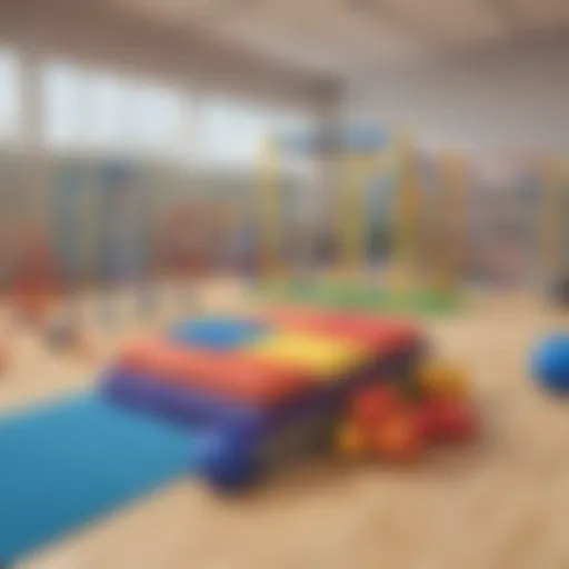 Dynamic Gym Class Game with Colorful Equipment