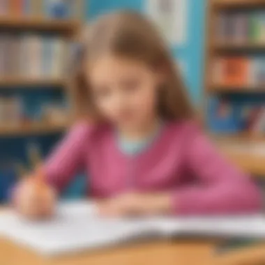 Child receiving specialized support for dysgraphia