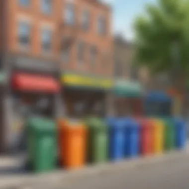 Colorful Recycling Bins