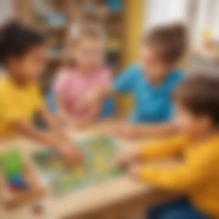 Children collaborating during a learning game