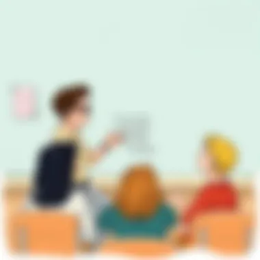 Teacher discussing a quote with students