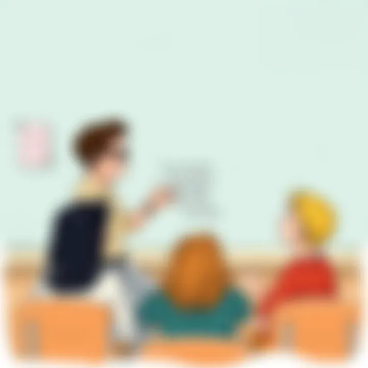 Teacher discussing a quote with students