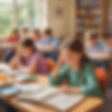 Children taking a break to refresh their minds during study sessions