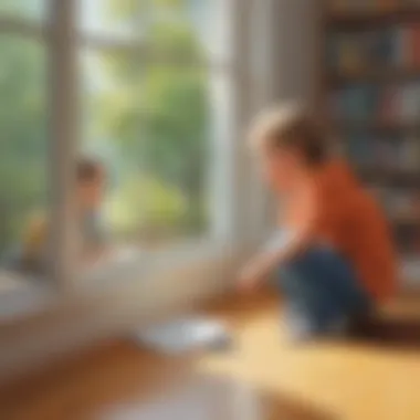 Reflection Time for Behavioral Understanding Child reflecting on actions in a quiet space.