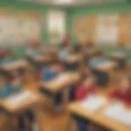 Engaging classroom environment for teaching multiplication