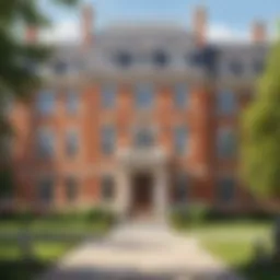 Elegant architecture of a historic boarding school