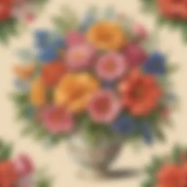 Exquisite Floral Bouquet Craft Elegant floral bouquet craft for Mother's Day