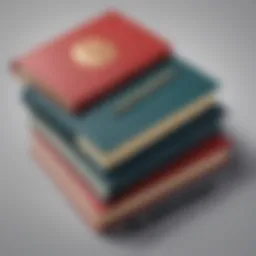 Elegant stationery set with book motif