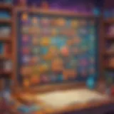 Colorful educational game interface