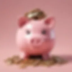 Illustration of a piggy bank overflowing with coins