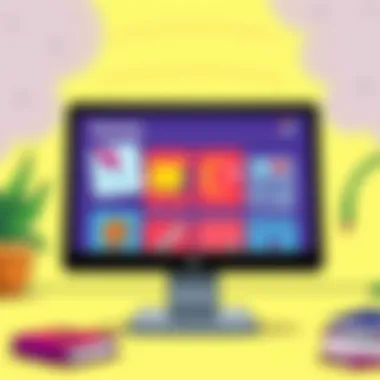 Vibrant educational articles displayed on a computer screen