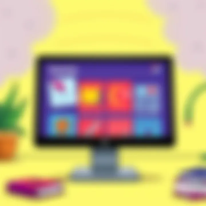 Vibrant educational articles displayed on a computer screen