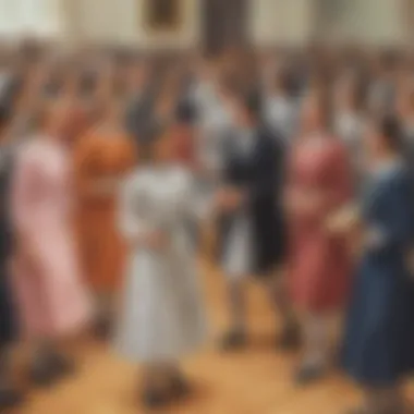 Cultural and Artistic Events at Boarding Schools A group of students participating in a cultural or artistic event at a boarding school.