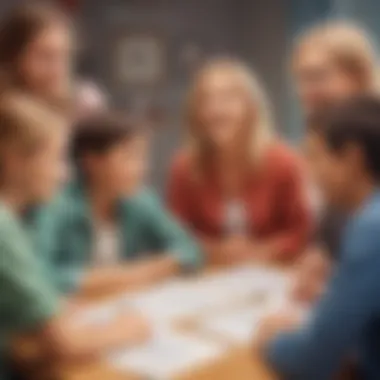 Group Discussion on Emotions Students engaging in a group discussion about feelings.
