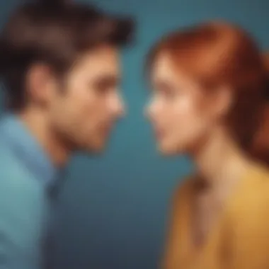 Empathetic Communication in Relationships Conceptual illustration of empathetic communication