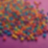Illustration of colorful counting beads on a vibrant background