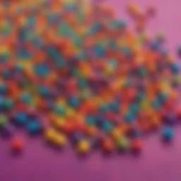 Illustration of colorful counting beads on a vibrant background