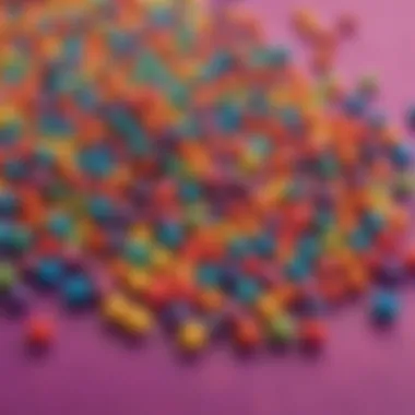 Illustration of colorful counting beads on a vibrant background