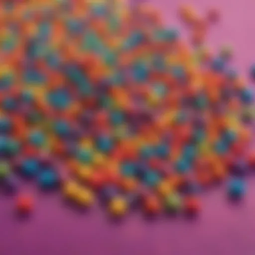Illustration of colorful counting beads on a vibrant background