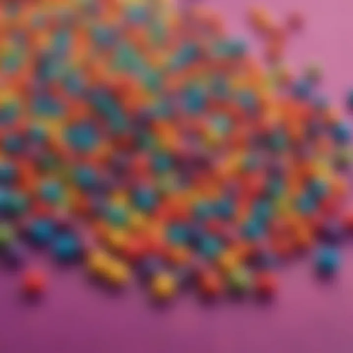 Illustration of colorful counting beads on a vibrant background