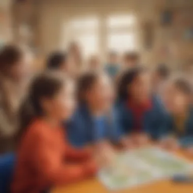 Fostering Involvement: Elevating Engagement Levels with Educational Games Illustration of a group of children enthusiastically engaged in educational games