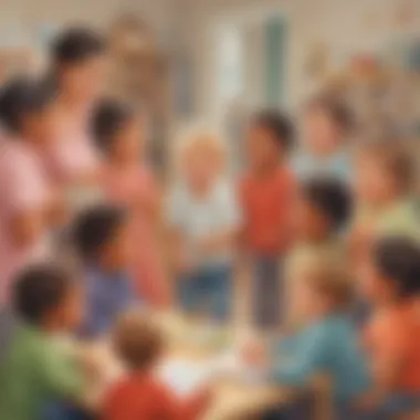 Social Interaction with Peers for Development Toddler interacting with peers in a social setting