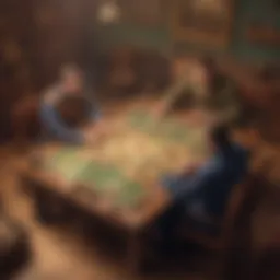 A pair of players immersed in a strategic board game session.