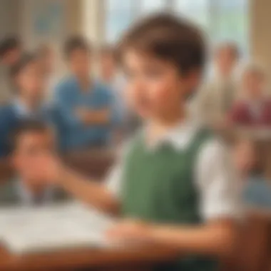Child Presenting Their Opinion A child presenting their opinion confidently