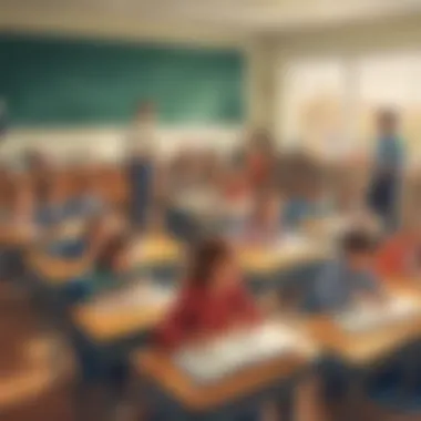 Classroom Discussion Atmosphere A classroom setting with kids discussing various topics