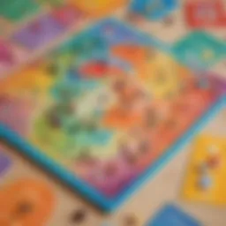 Colorful board game with educational elements