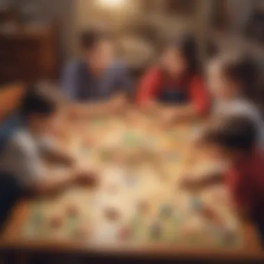 Children Engaged in a Board Game A group of children playing an engaging board game together