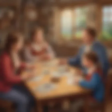 Grammar Tales Card Game Illustration of a storytelling card game to practice grammar skills