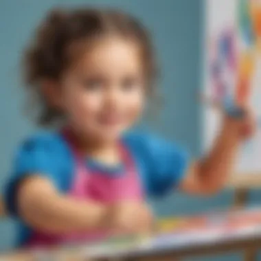 Child painting a vibrant masterpiece