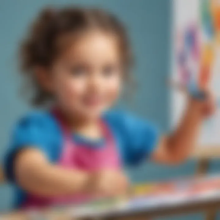 Child painting a vibrant masterpiece