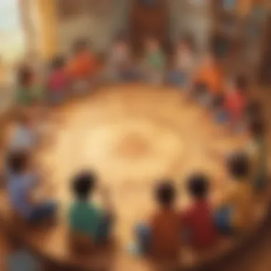 Interactive Storytelling Game Kids in a circle playing an interactive storytelling game